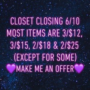 Closet Closing Sale